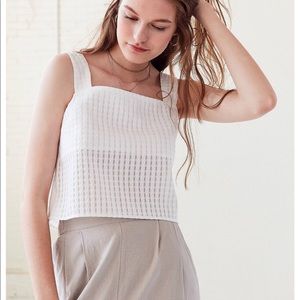 Cooperative Square Neck Gingham Tank